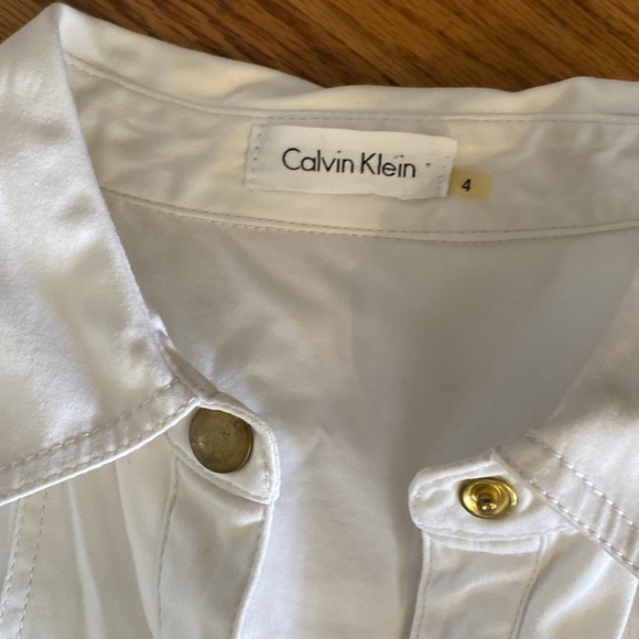 Calvin Klein White Button-Up Dress - Picture 3 of 3
